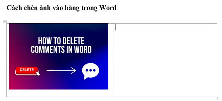 Cách chèn ảnh vào bảng Word