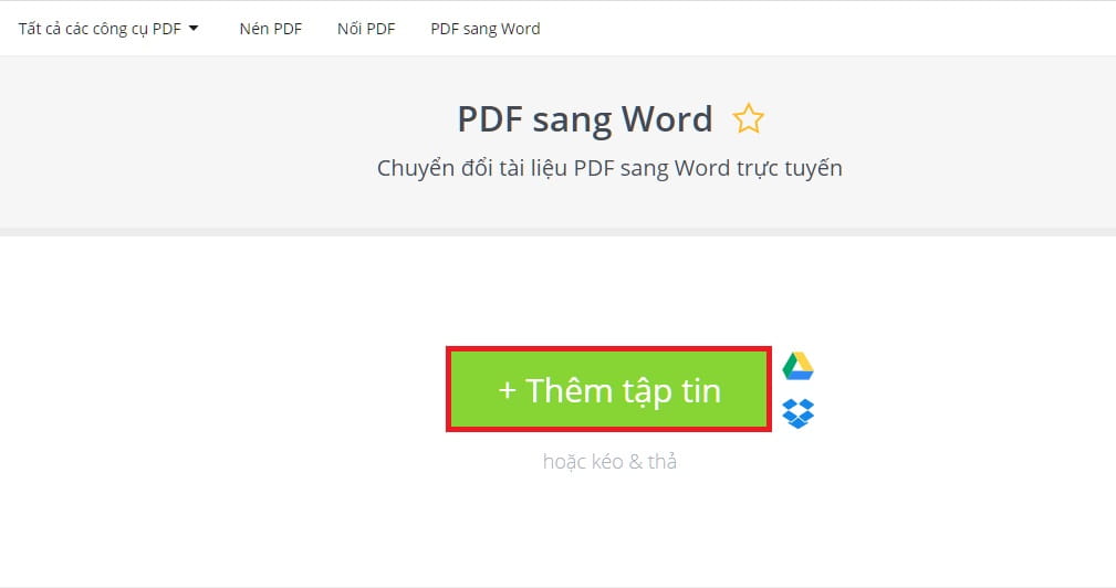 Cách chuyển file PDF sang Word trên máy tính PDF Candy