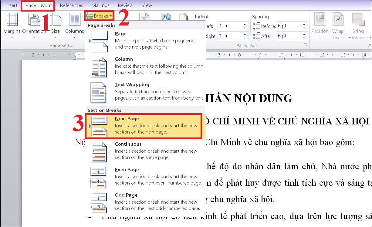 3+ cách đánh số trang trong Word 2010 đơn giản nhất