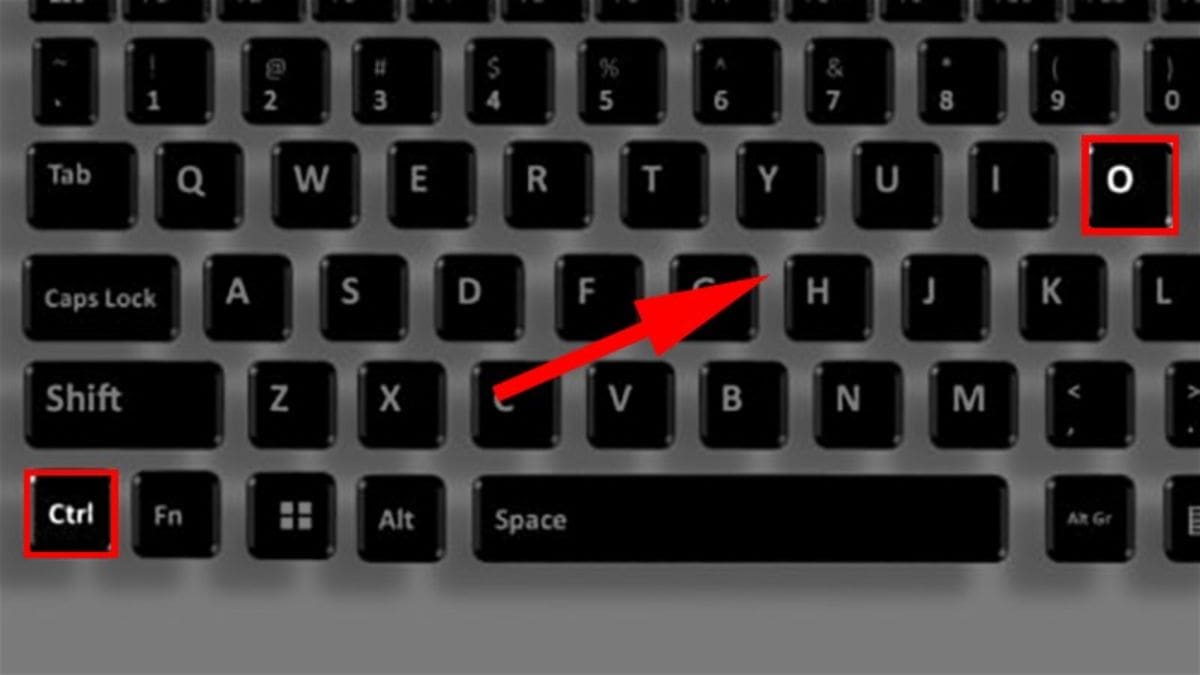 Sử dụng tổ hợp phím là Ctrl + O 