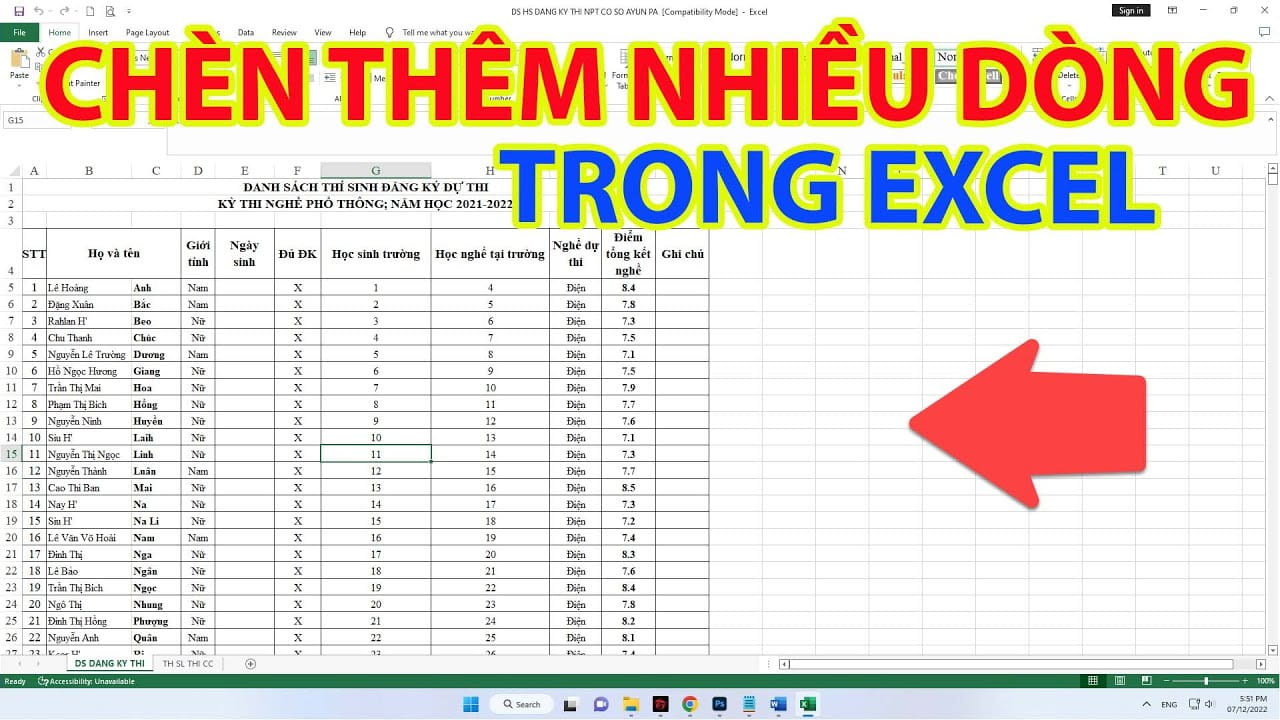 Khi nào thì bạn cần thêm dòng trong Excel?