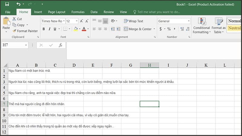 File chuyển đổi từ Word sang Excel đã được hoàn thành 