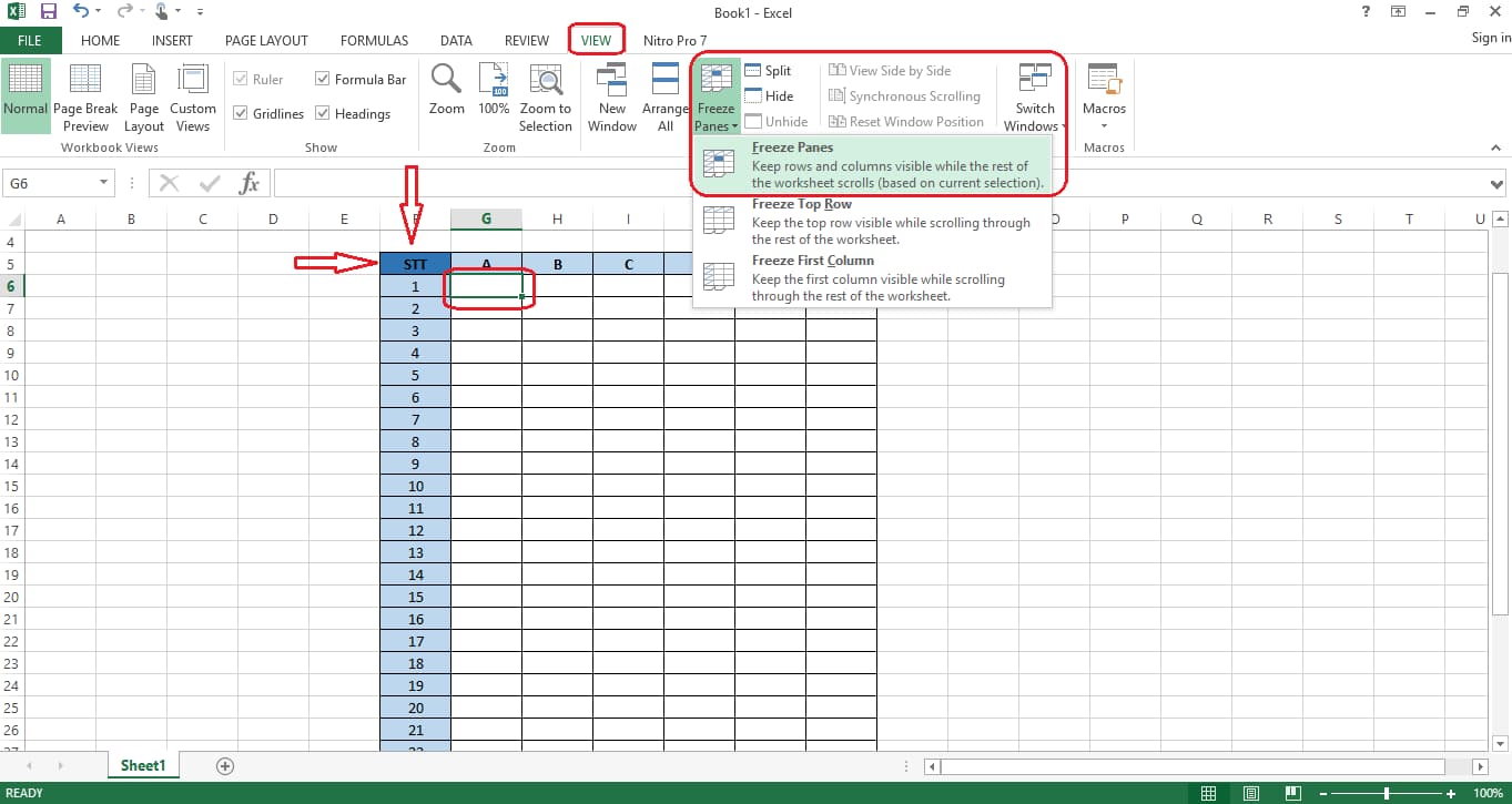 Khi nào thì bạn cần cố định cột trong Excel?