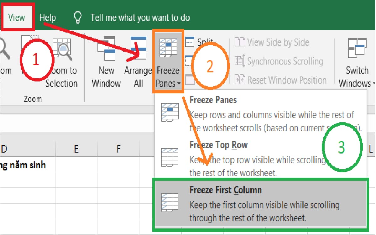 Chi tiết các cách cố định dòng trong Excel ở mọi phiên bản