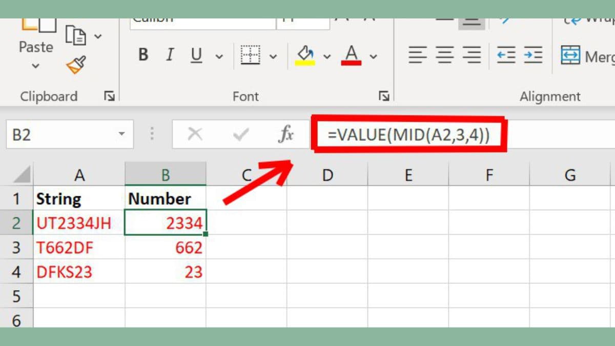 Chức năng của hàm MID trong Excel