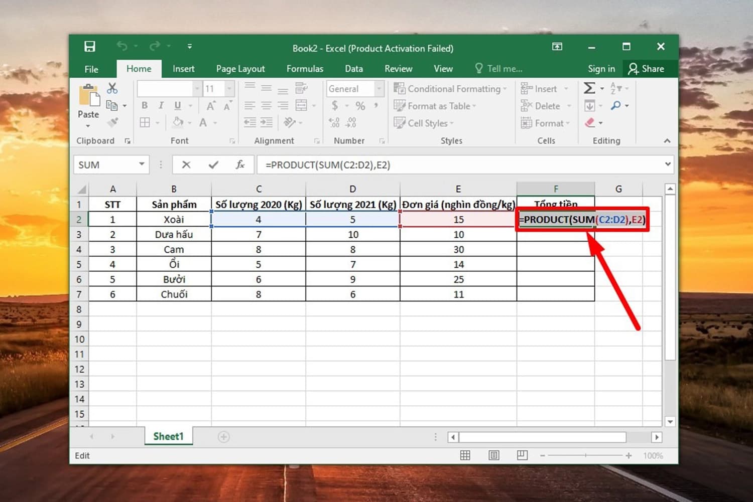 Cách sử dụng hàm nhân trong Excel dễ và chính xác nhất