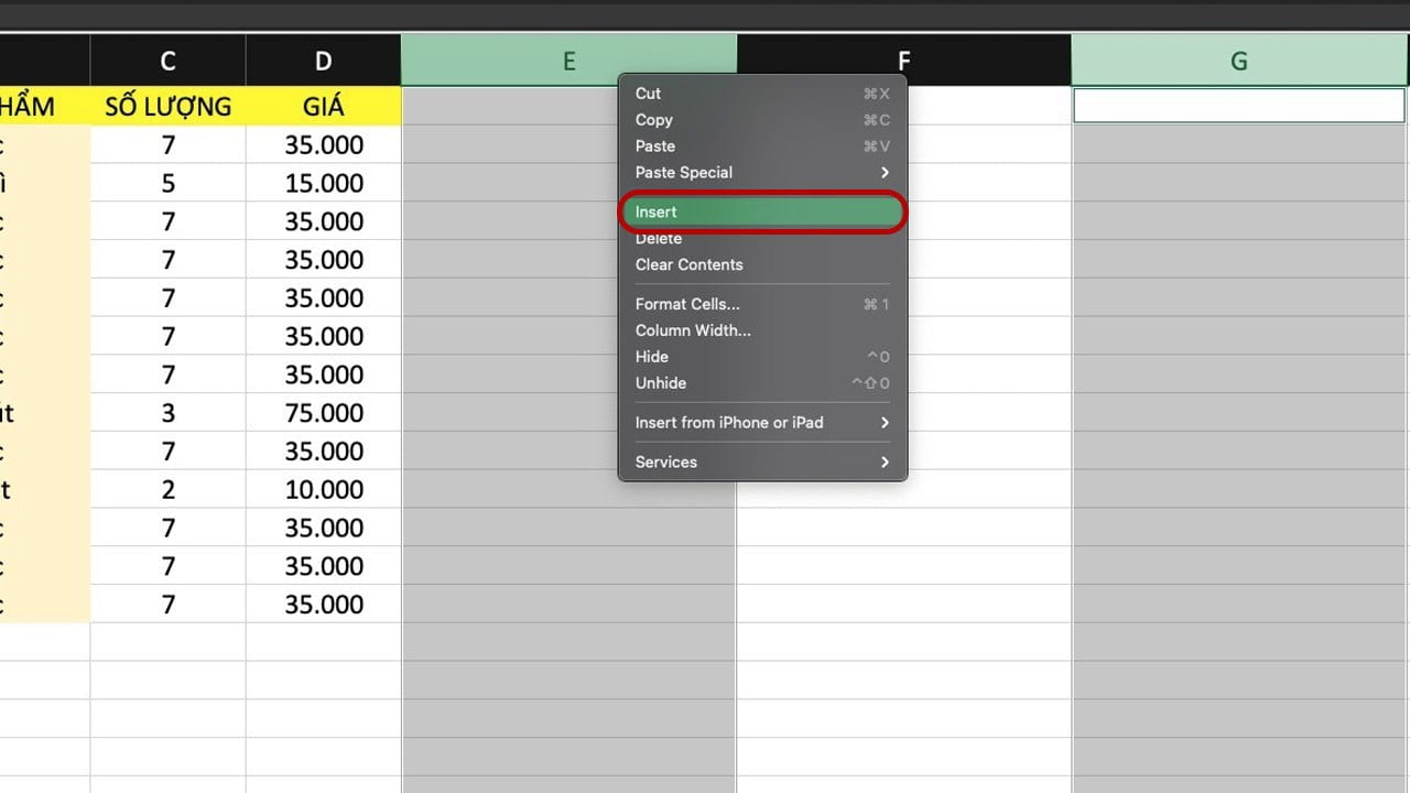 Tại sao người dùng cần thêm cột trong Excel?
