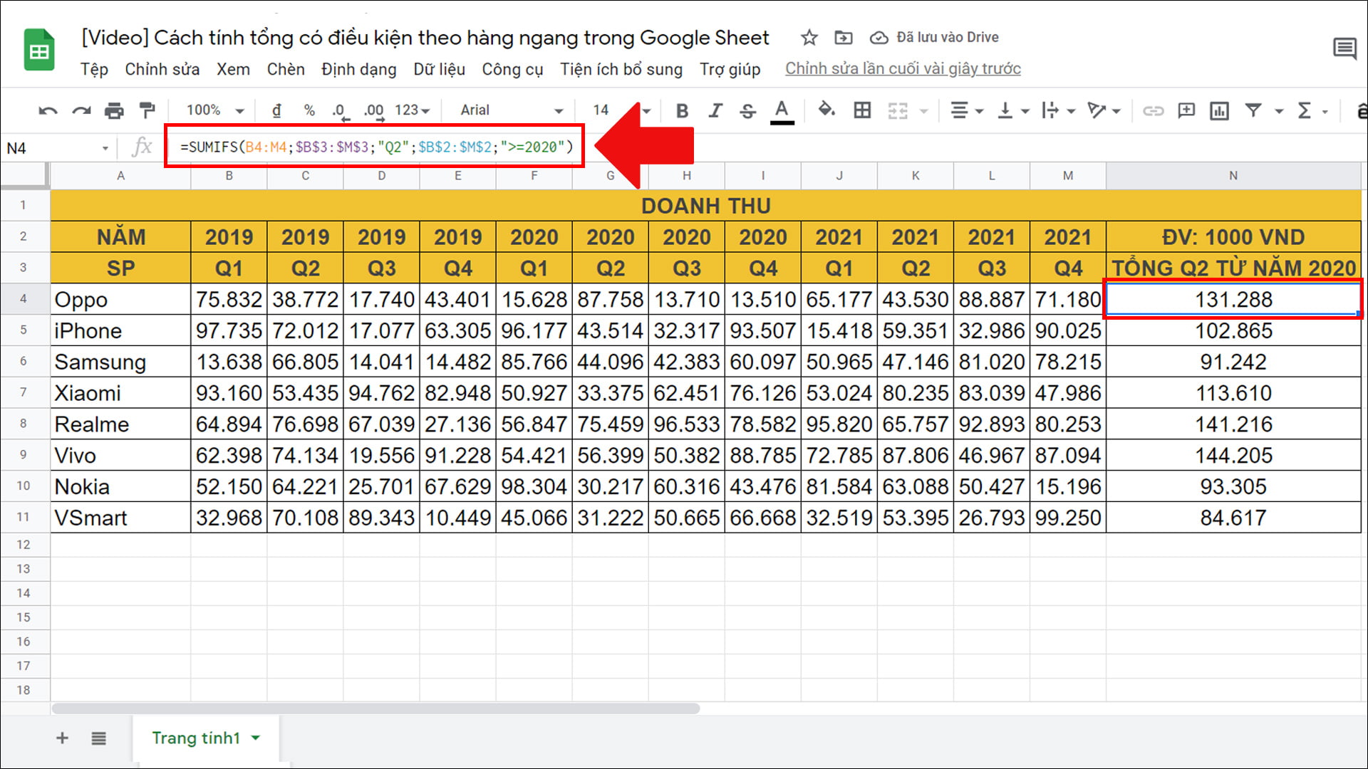 Chi tiết các cách tính tổng trong Excel hiệu quả nhất