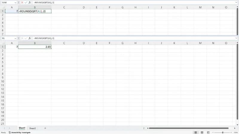 Kết hợp hàm căn bậc 2 trong Excel với các hàm khác