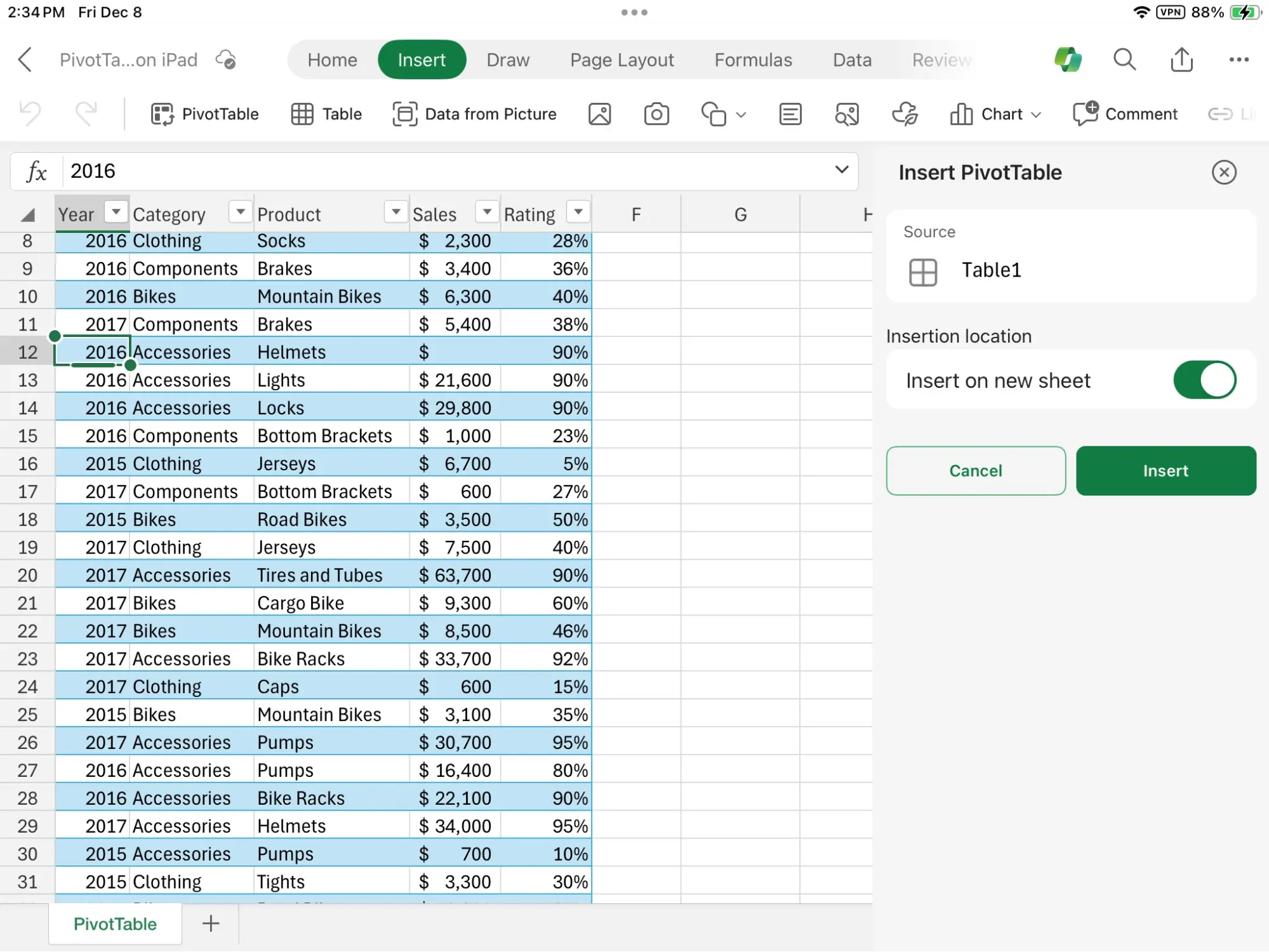 Giới thiệu về Pivot Table trong Excel và cách sử dụng