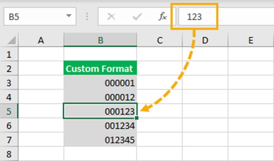 Cách thêm số 0 trong Excel bằng định dạng tùy chỉnh 