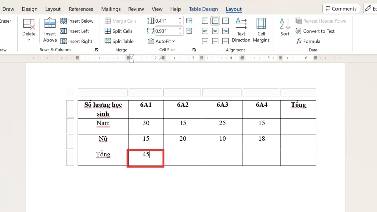 Cách tính tổng hàng dọc trong Excel chỉ bằng 1 nút bấm 