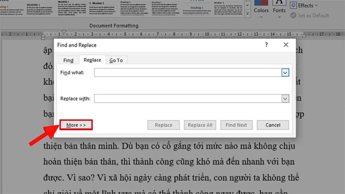 Find and Replace trong Word là gì? 