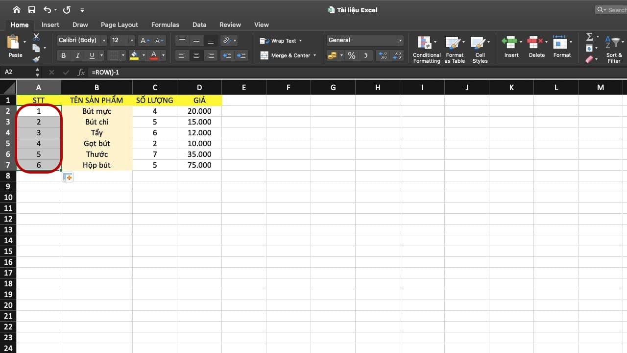 Tại sao cần đánh số thứ tự tự nhảy trong Excel?