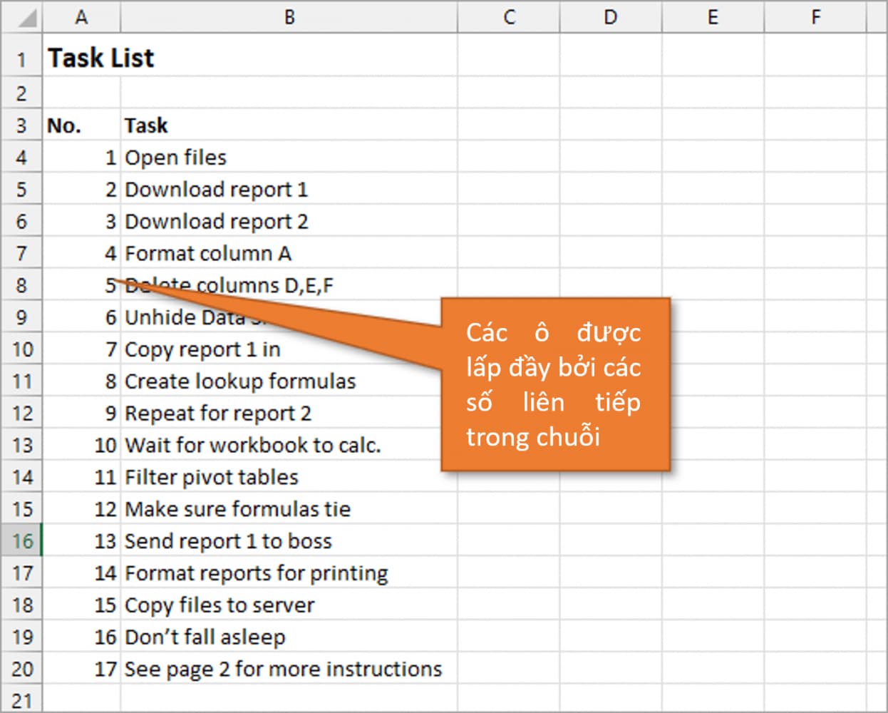 Những lưu ý khi tạo list trong Excel