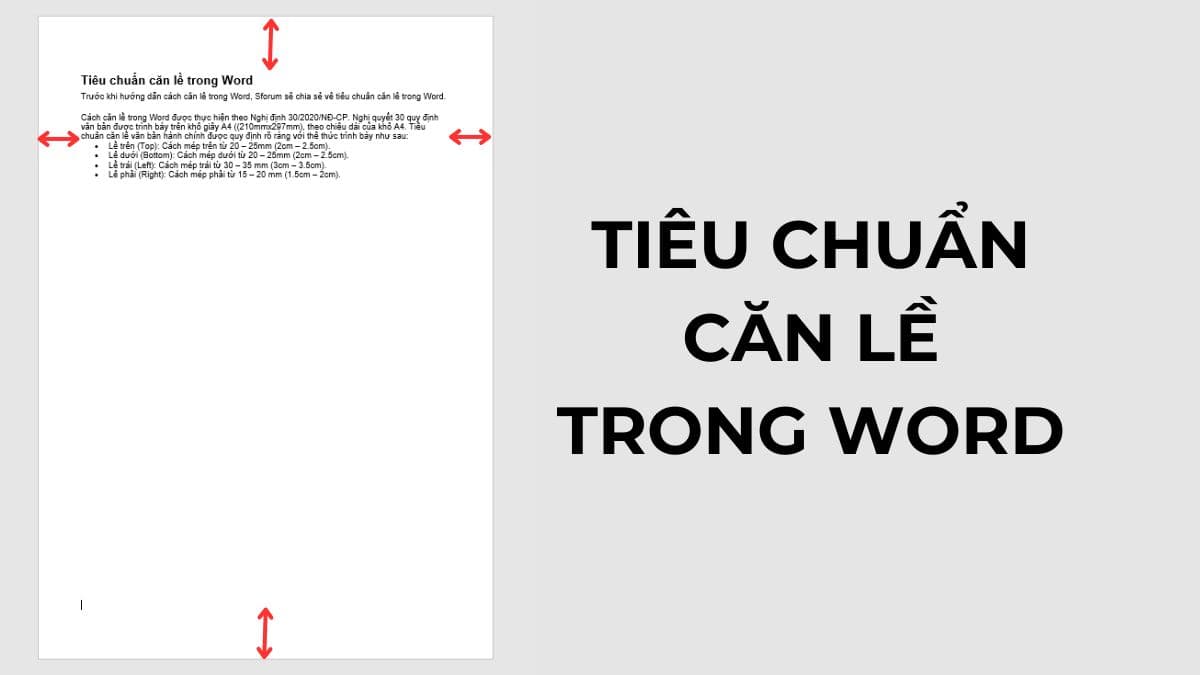 Giới thiệu các tiêu chuẩn căn lề trong Word chuẩn nhất